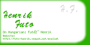 henrik futo business card